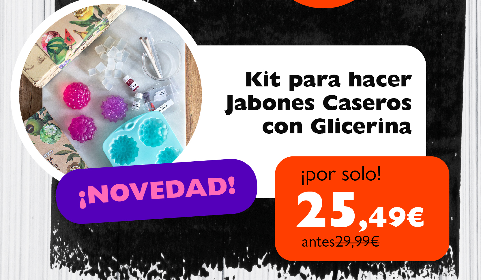 Kit para hacer jabones caseros con Glicerina por solo 25,49€