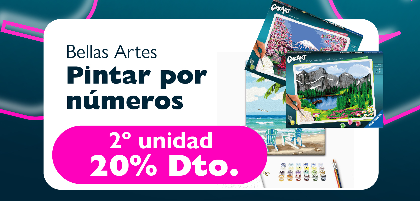 Bellas Artes Pintar por números 2º unidad 20% de descuento