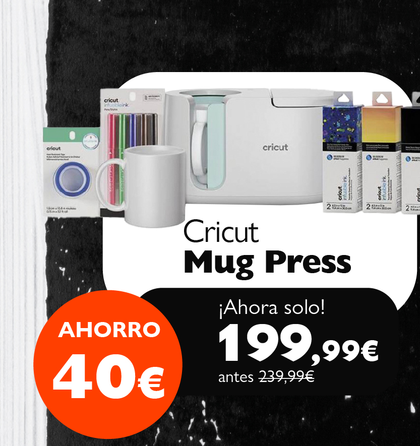 Plancha térmica cricut mug press 199,99€