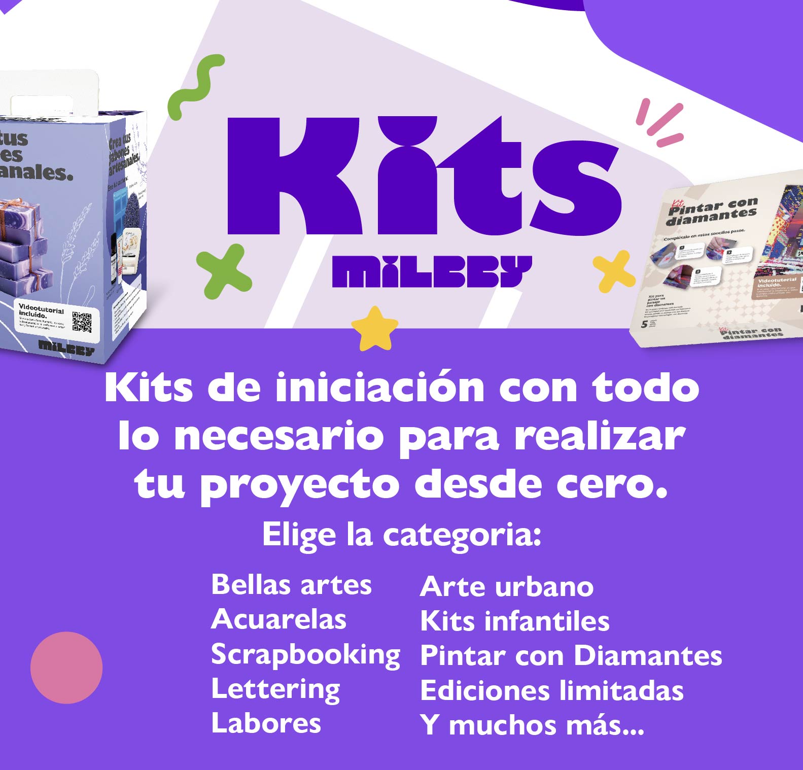 Kits Milbby de iniciación c on todo lo necesario para realizar tu proyecto desde cero