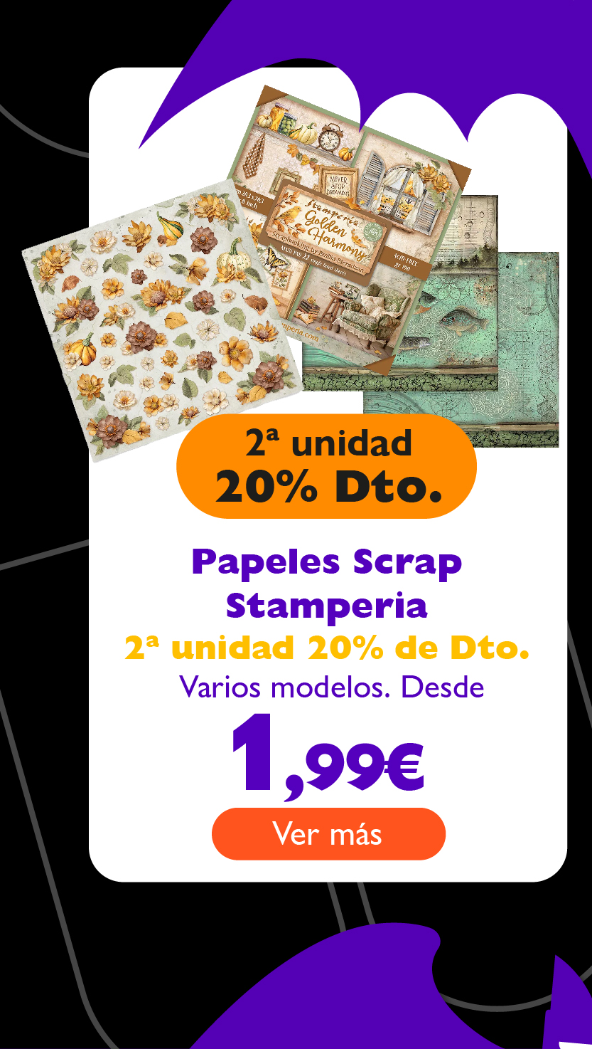 Papeles para Scrap de stamperia, 2º unidad 20% de descuento