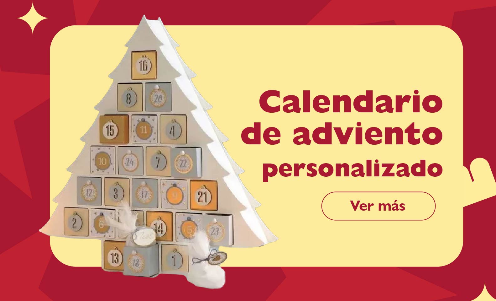 Calendario de adviento personalizado