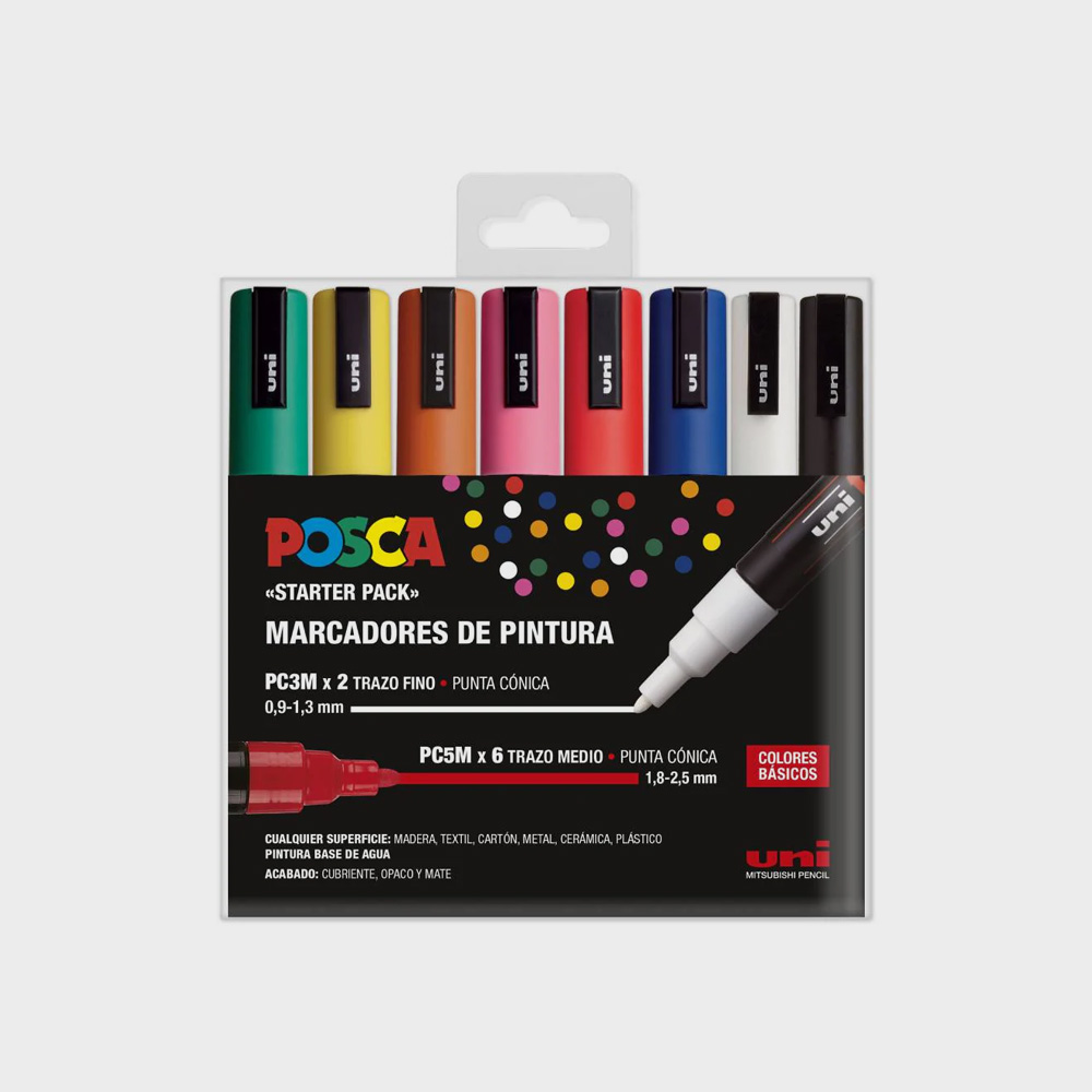 Estuche 8 rotuladores Posca