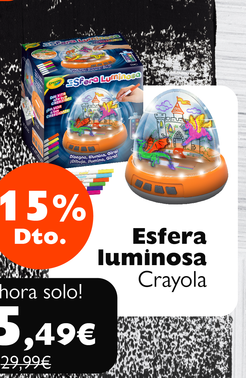 Esfera luminosa Crayola 25,445€