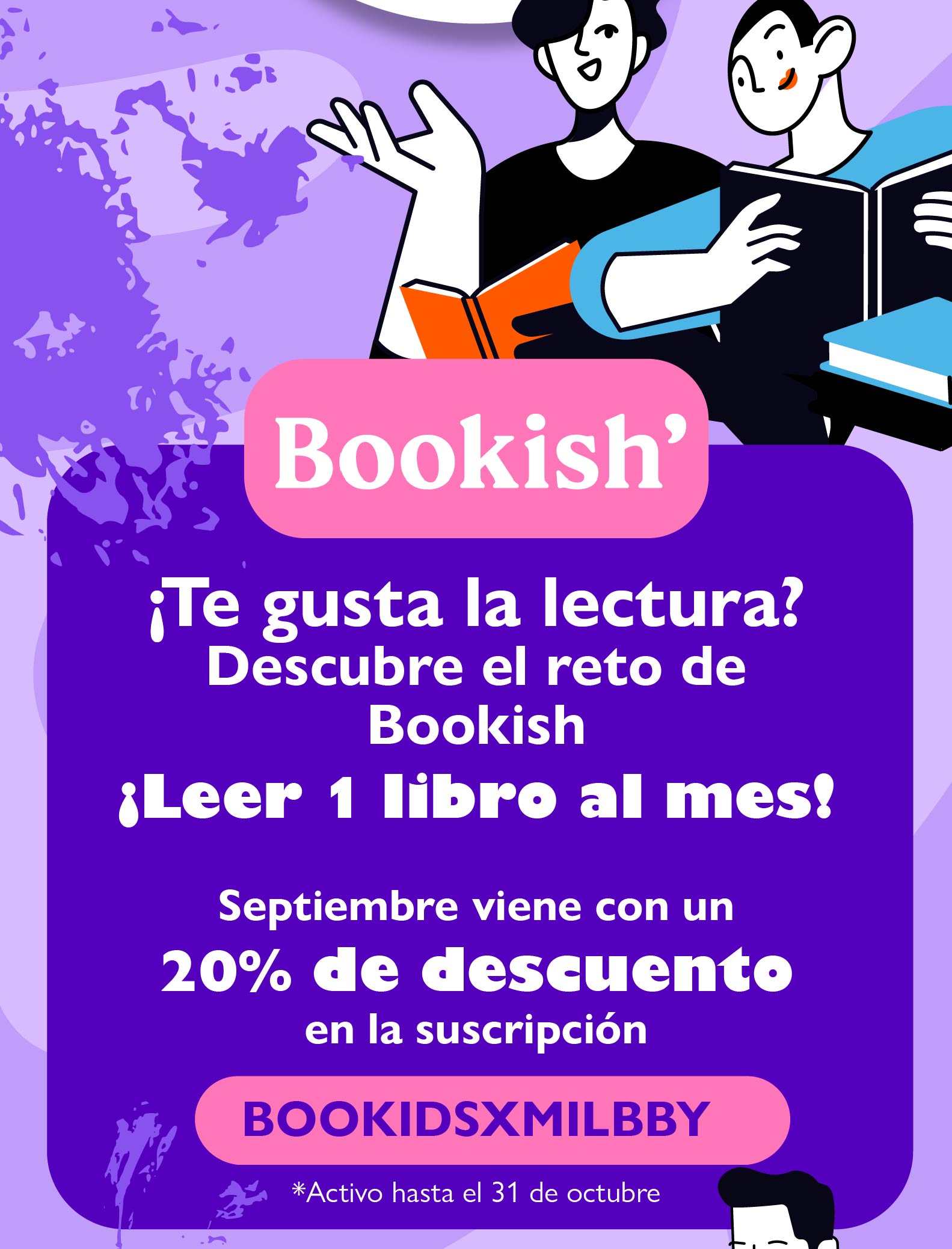 Descubre el reto de Bookish, leer 1 libro al mes