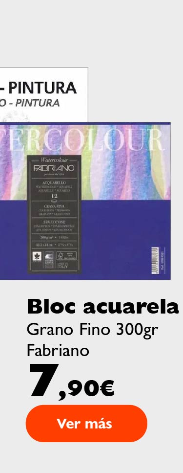 Bloc acuarela fabriano 7,90€