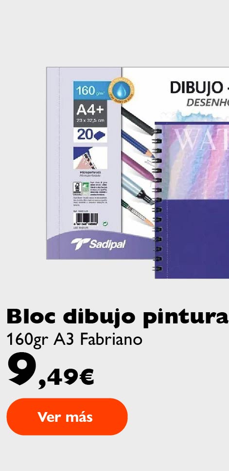 Bloc dibujo pintura fabriano 9,49€