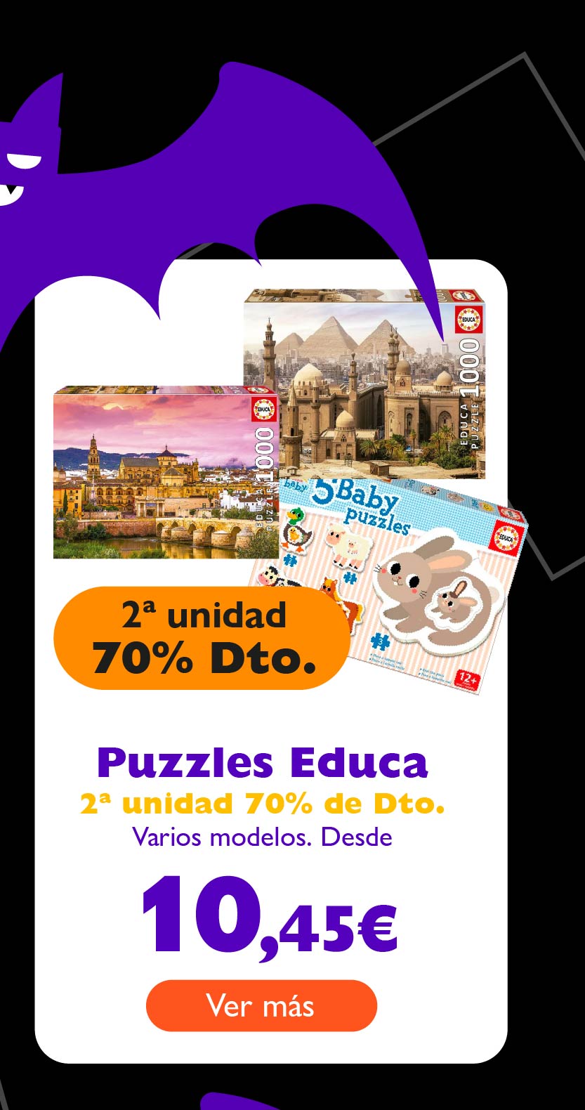 Puzzles Educa, 2º unidad 70% de descuento