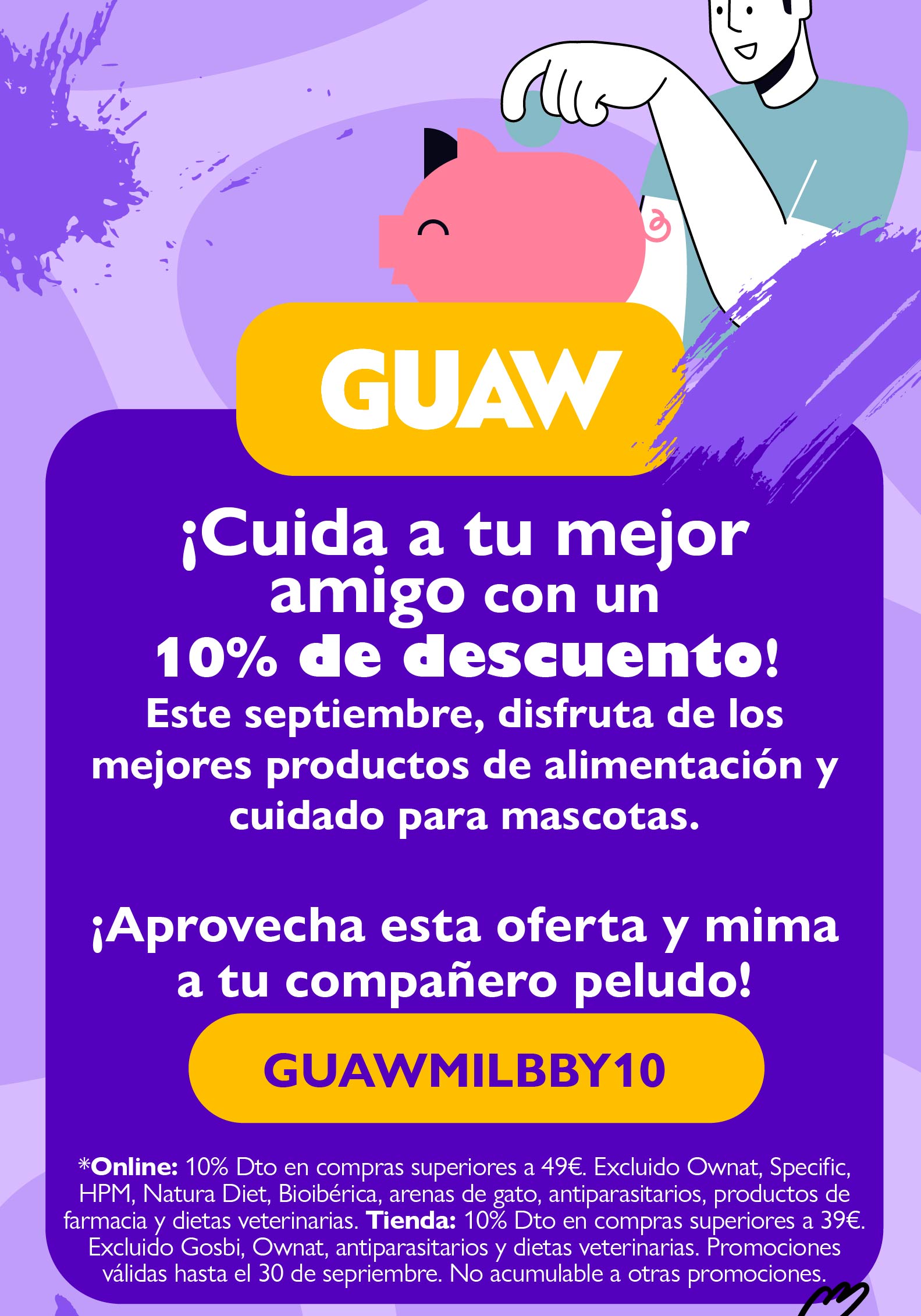 Guaw, cuida a tu mejor amigo con un 10% de descuento