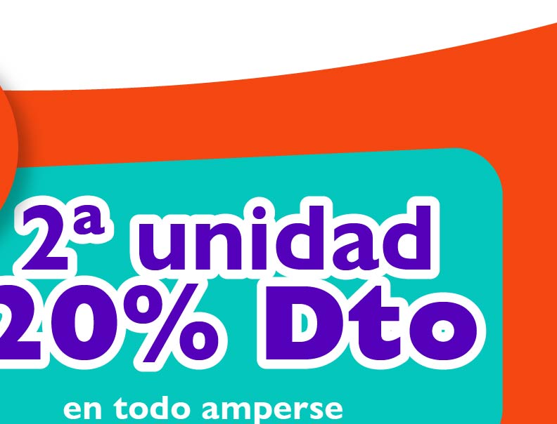 2ª unidad 20% dto en todo amperse