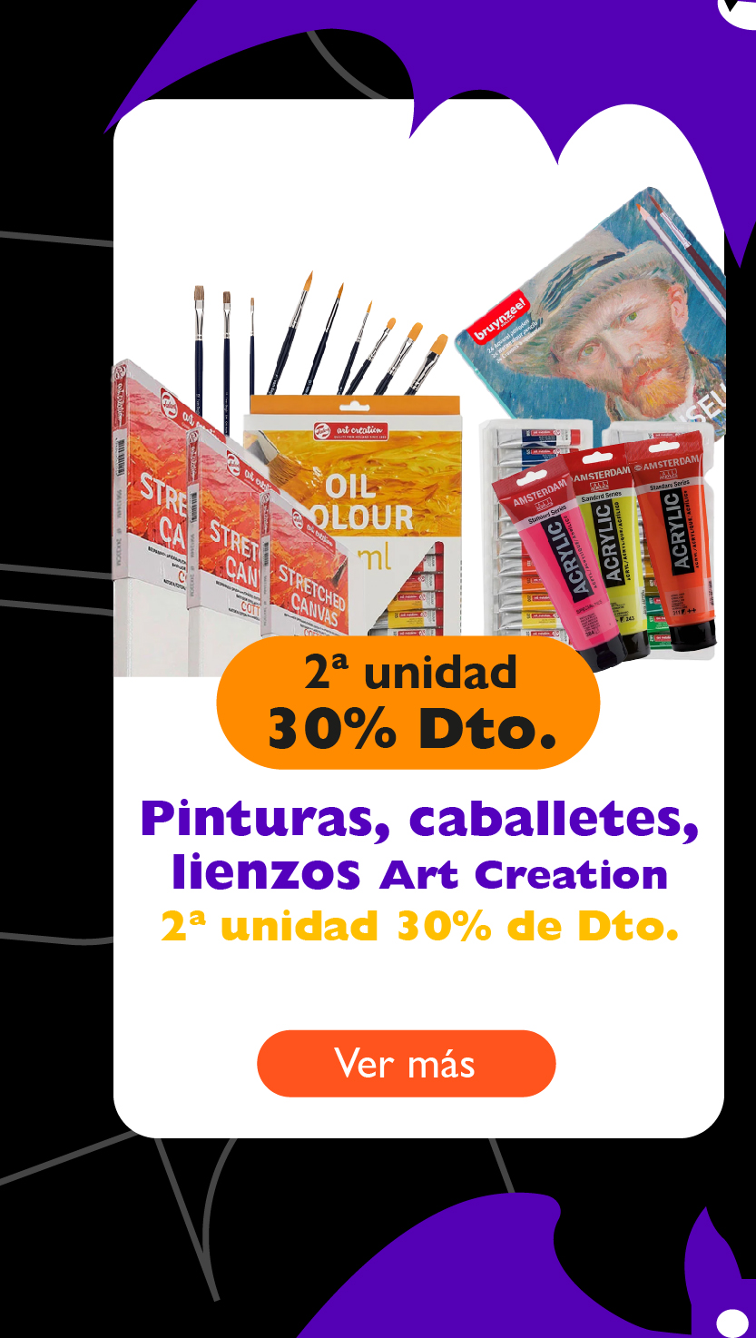 Pinturas, caballetes, lienzos Art creation , 2º unidad 30% de descuento