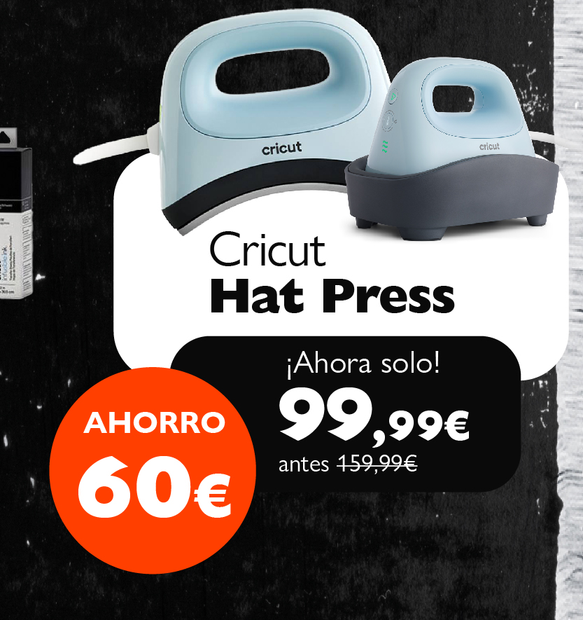 Plancha térmica cricut hat press 99,99€