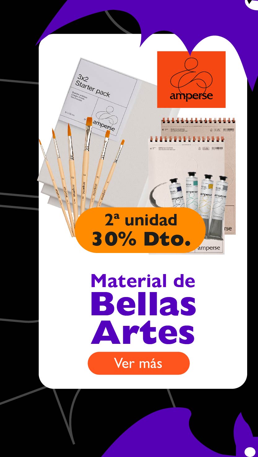 Material de Bellas artes de la marca amperse, 2º unidad 30% de descuento