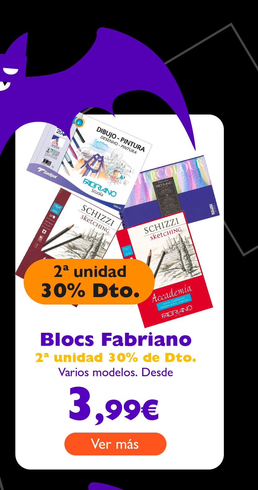 Blocs Fabriano, 2º unidad 30% de descuento